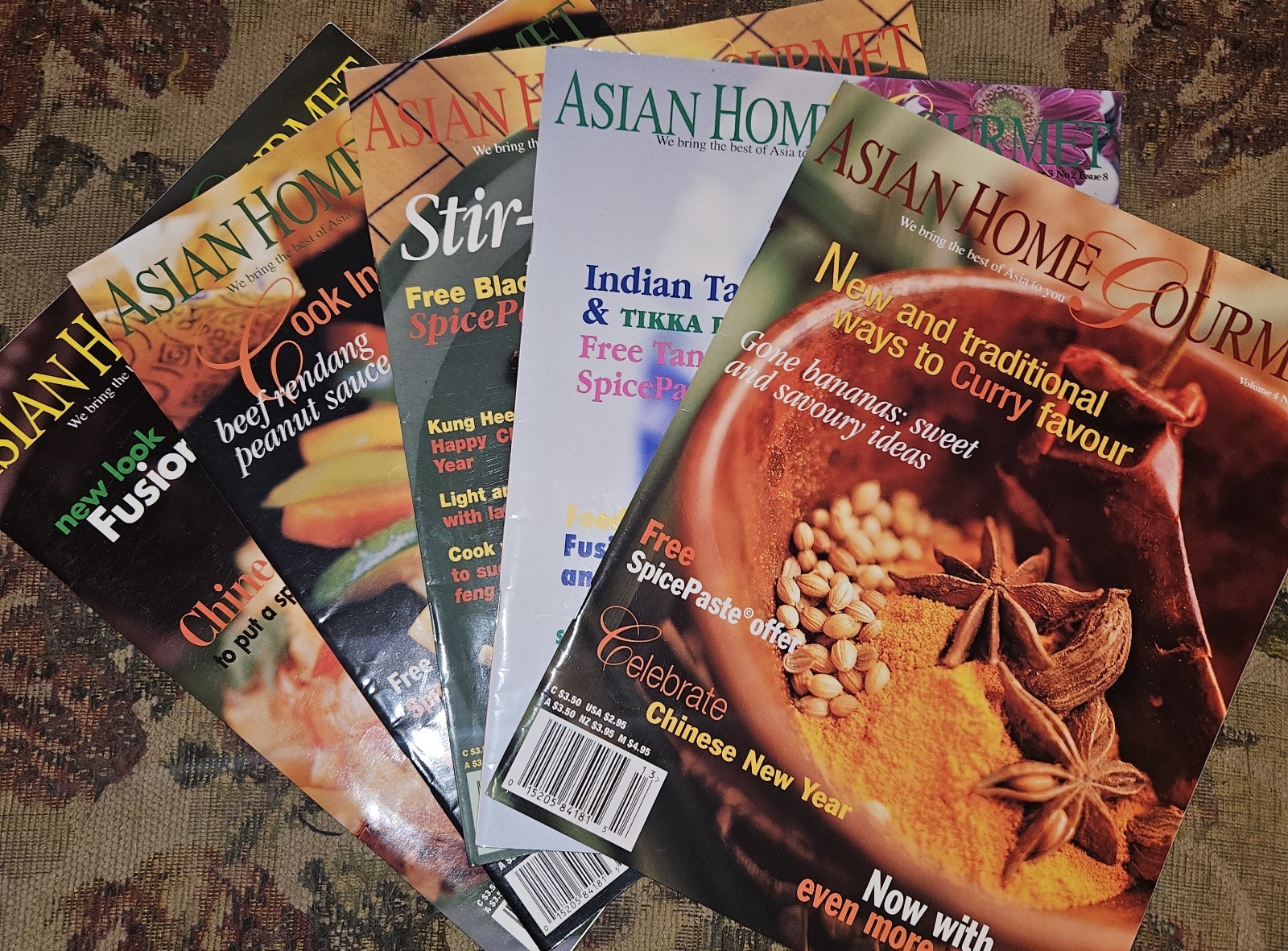 ASIAN HOME GOURMET MAGAZINE, 5 Copies W/ Recipes, Articles, Gorgeous Photos ASIAN HOME GOURMET MAGAZINE, 5 Copies W/ Recipes, Articles, Gorgeous Photos