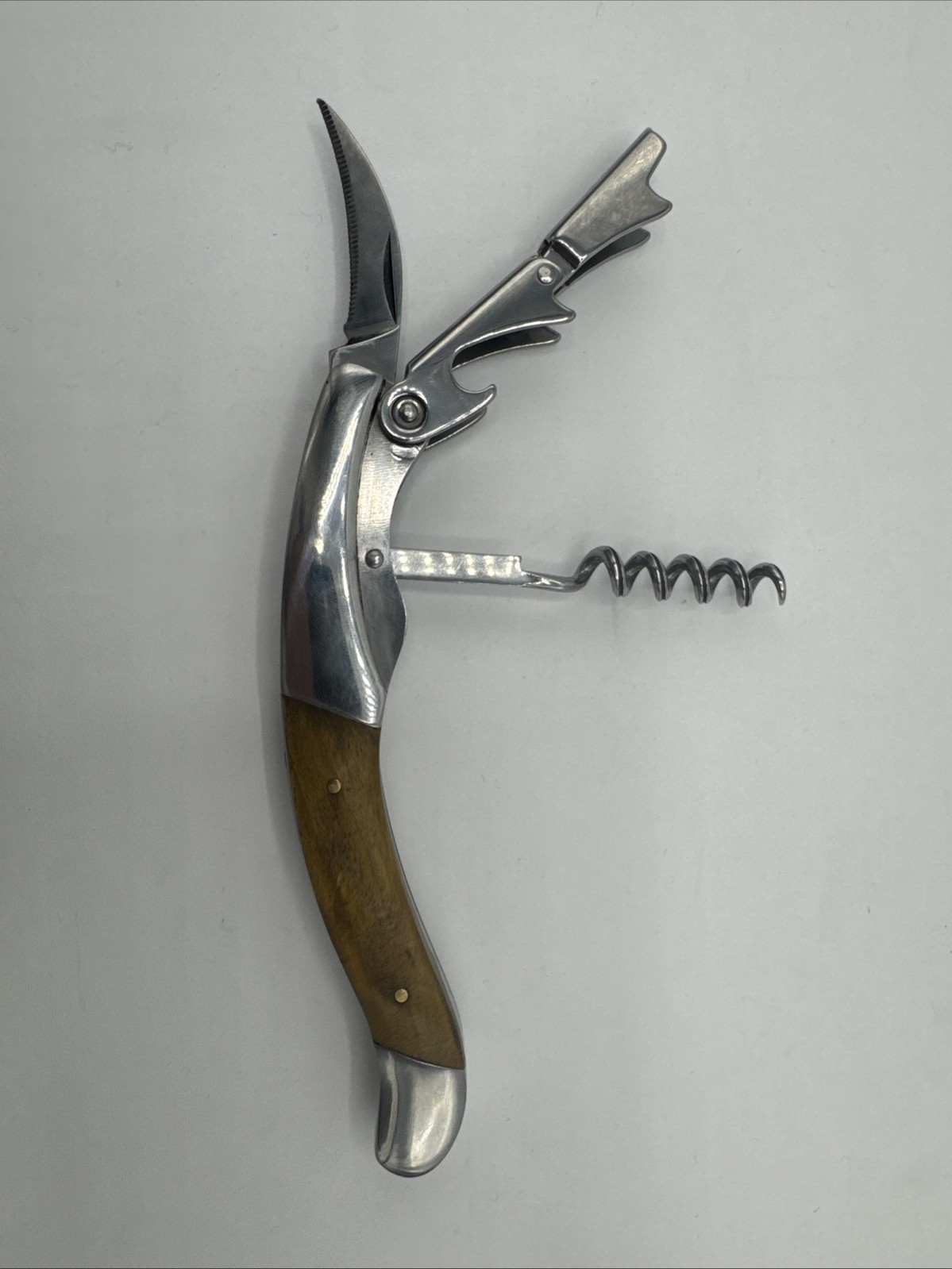 Montana Artisan Company Corkscrew Wine Bottle Opener - Wood grain