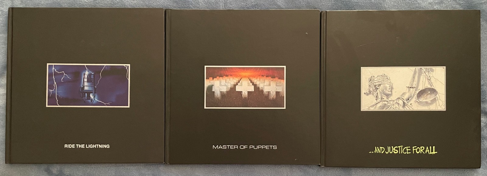 Metallica Ride Lightning Master Puppets Justice Books From 2016 Deluxe Box Set