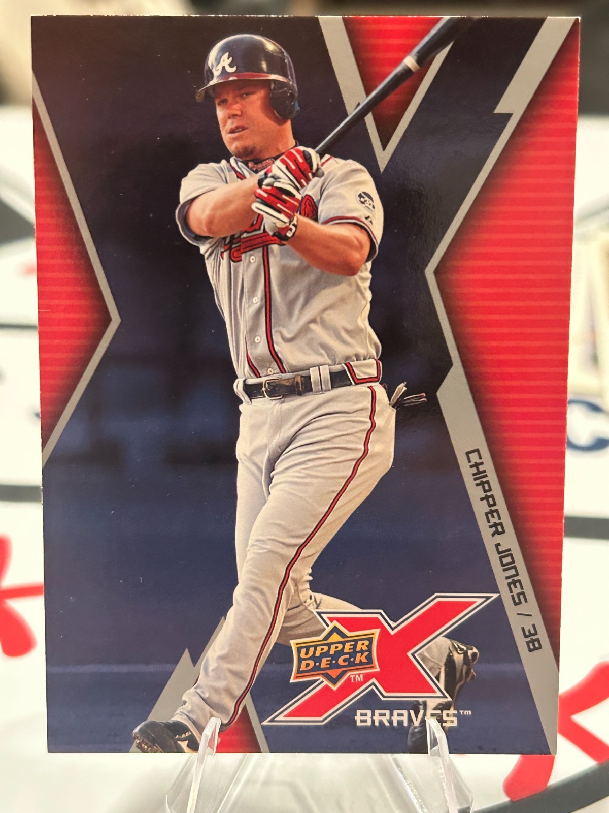 Chipper Jones 2009 Upper Deck X #4 2 Card Min See Desc