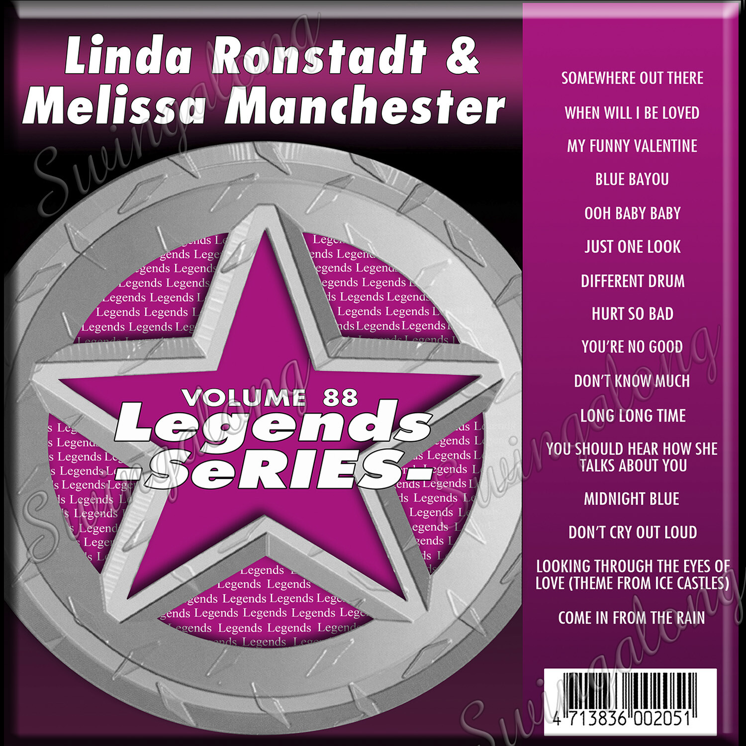 LINDA RONSTADT & MELISSA  MANCHESTER LEGEND SERIES VOL-88 KARAOKE CD+G NEW 