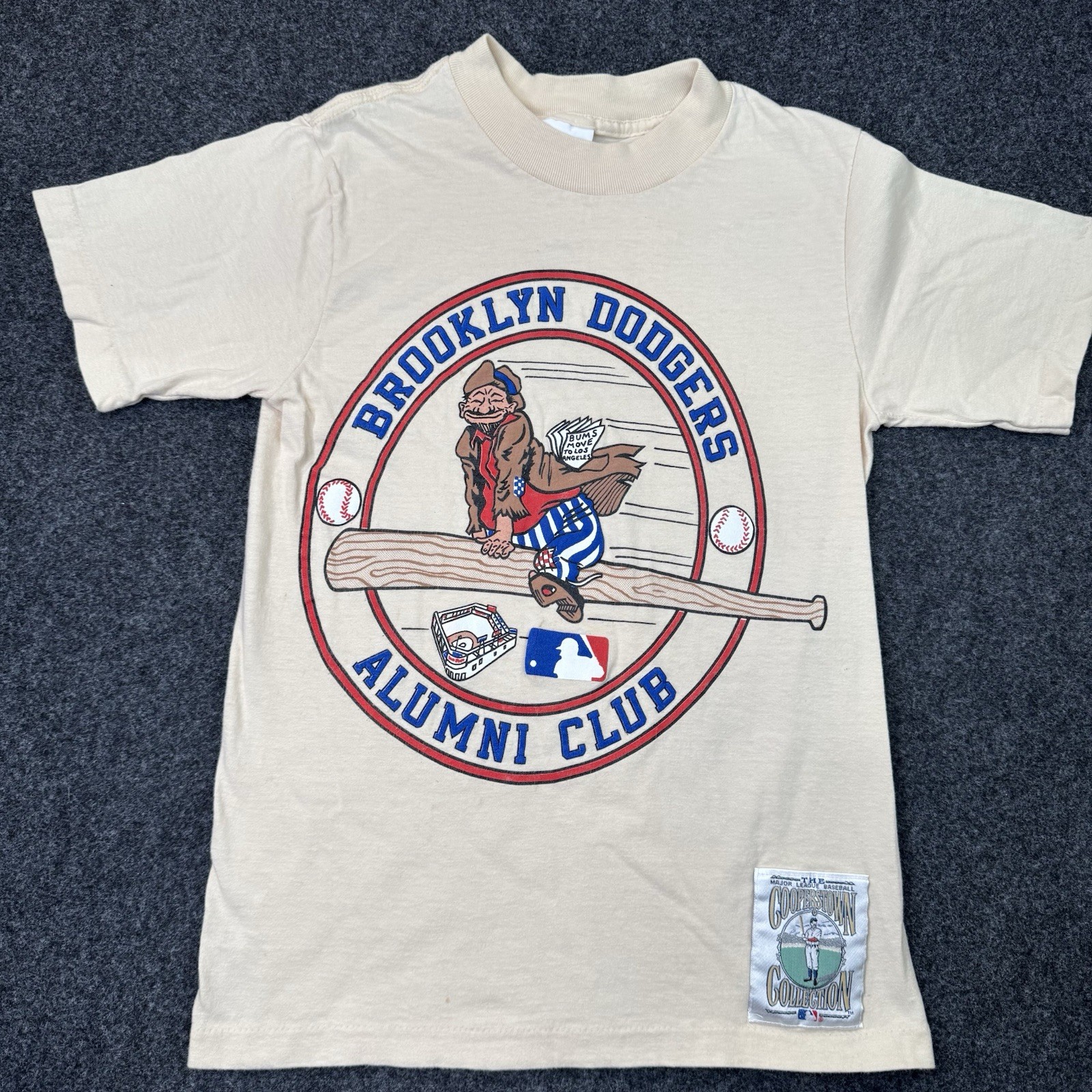 Vintage 90s Brooklyn Dodgers Alumni Club Nutmeg MLB Cooperstown T Shirt S USA