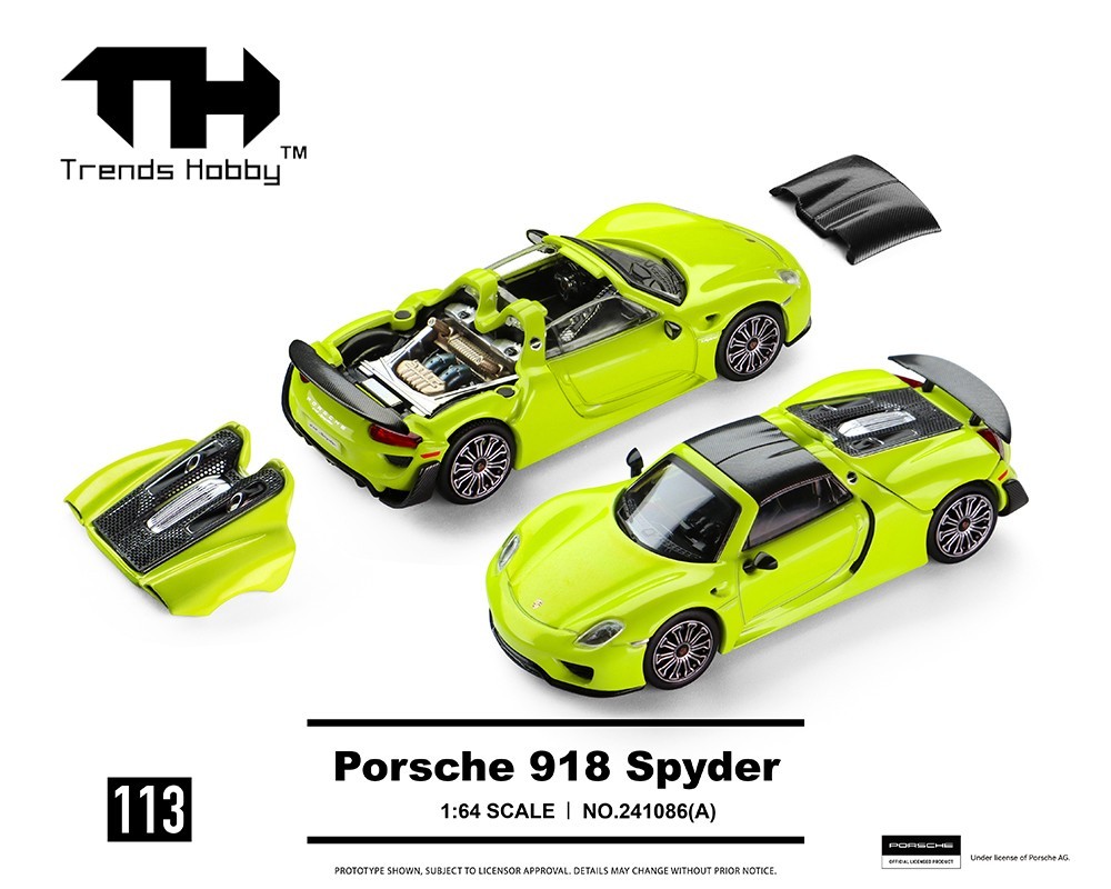 Trends Hobby (Hypercar) Porsche 918 Spyder – Acid Green 1/64