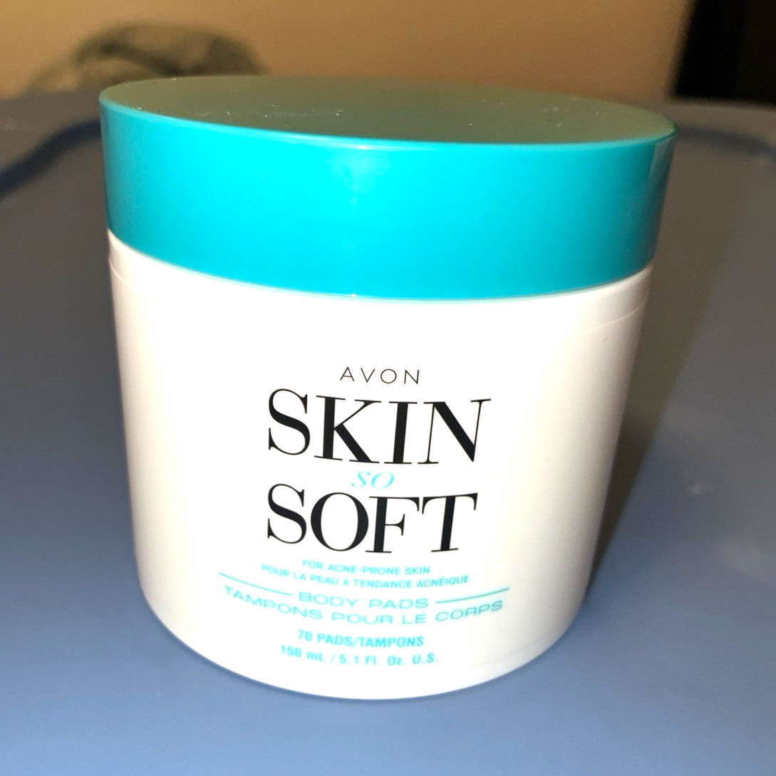 Avon Skin So Soft Body Pads Salicylic Acid Acne-Prone Skin 70 ct 5.1 oz
