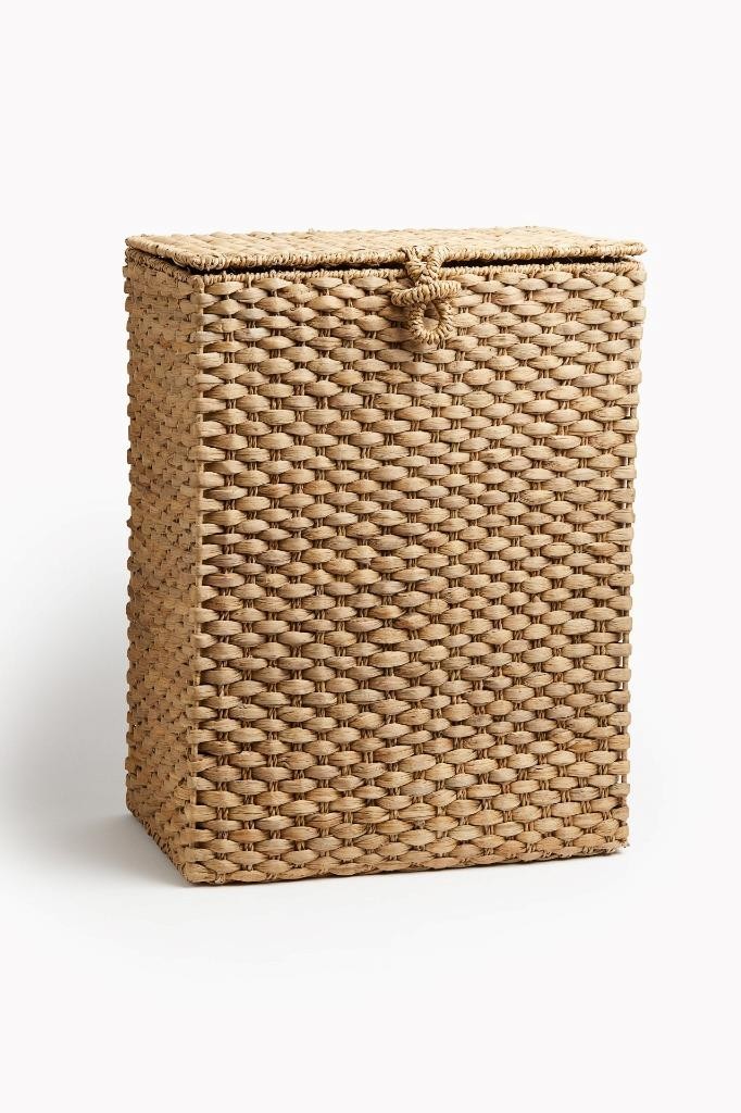 NWT H&M Straw Laundry Basket - Beige