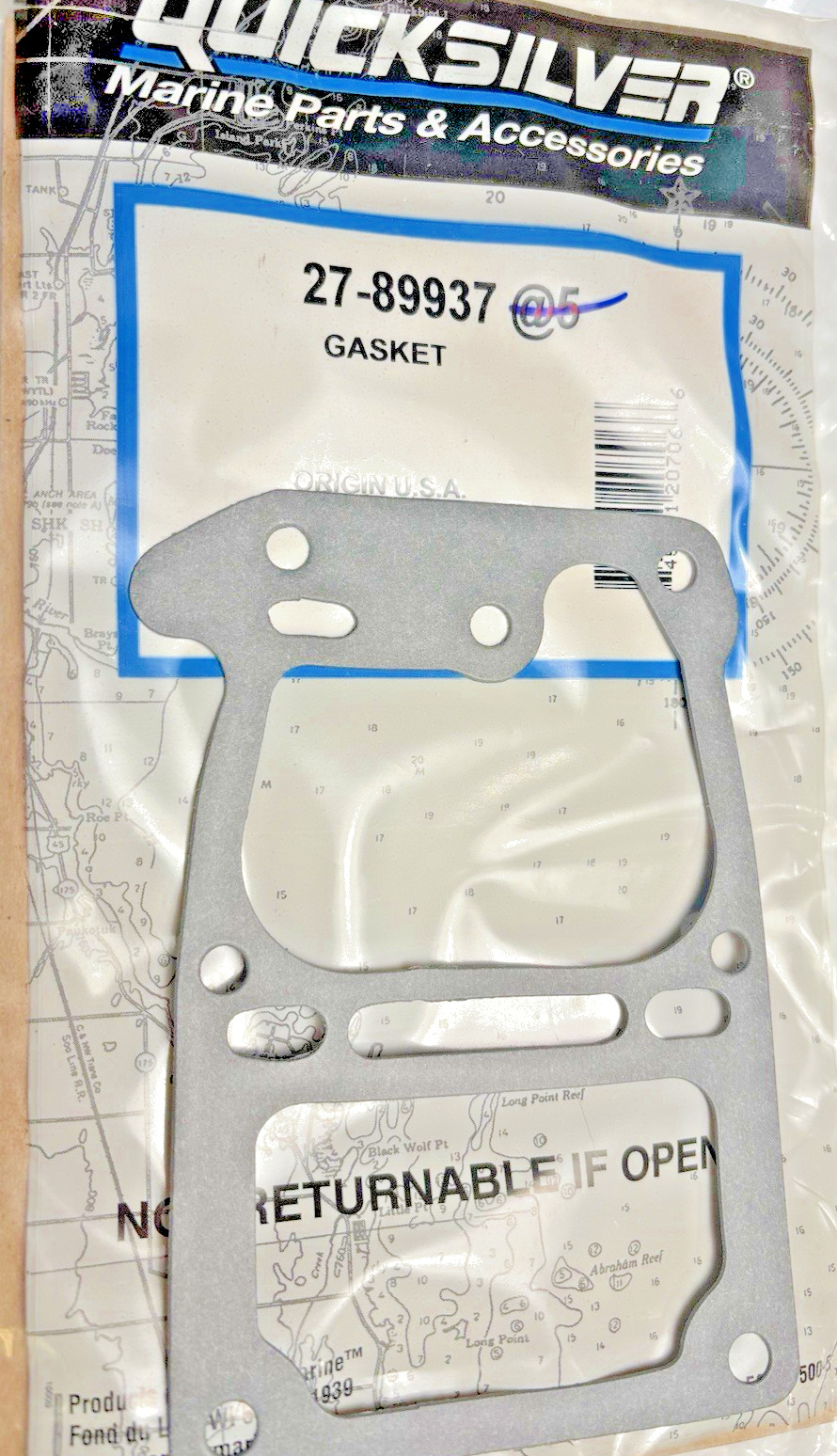 Mercury Quicksilver 4 4.5 7.5 9.8 HP Powerhead Base Gasket 27-89937 OEM NOS