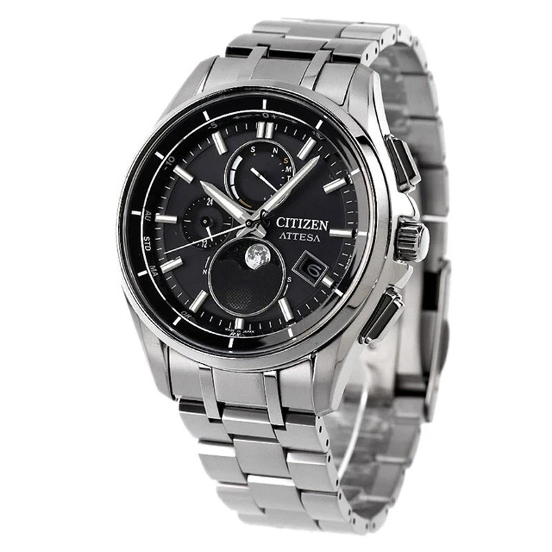 Brand-New Citizen ATTESA Moon Phase BY1001-66E Titanium Solar Radio Watch JDM
