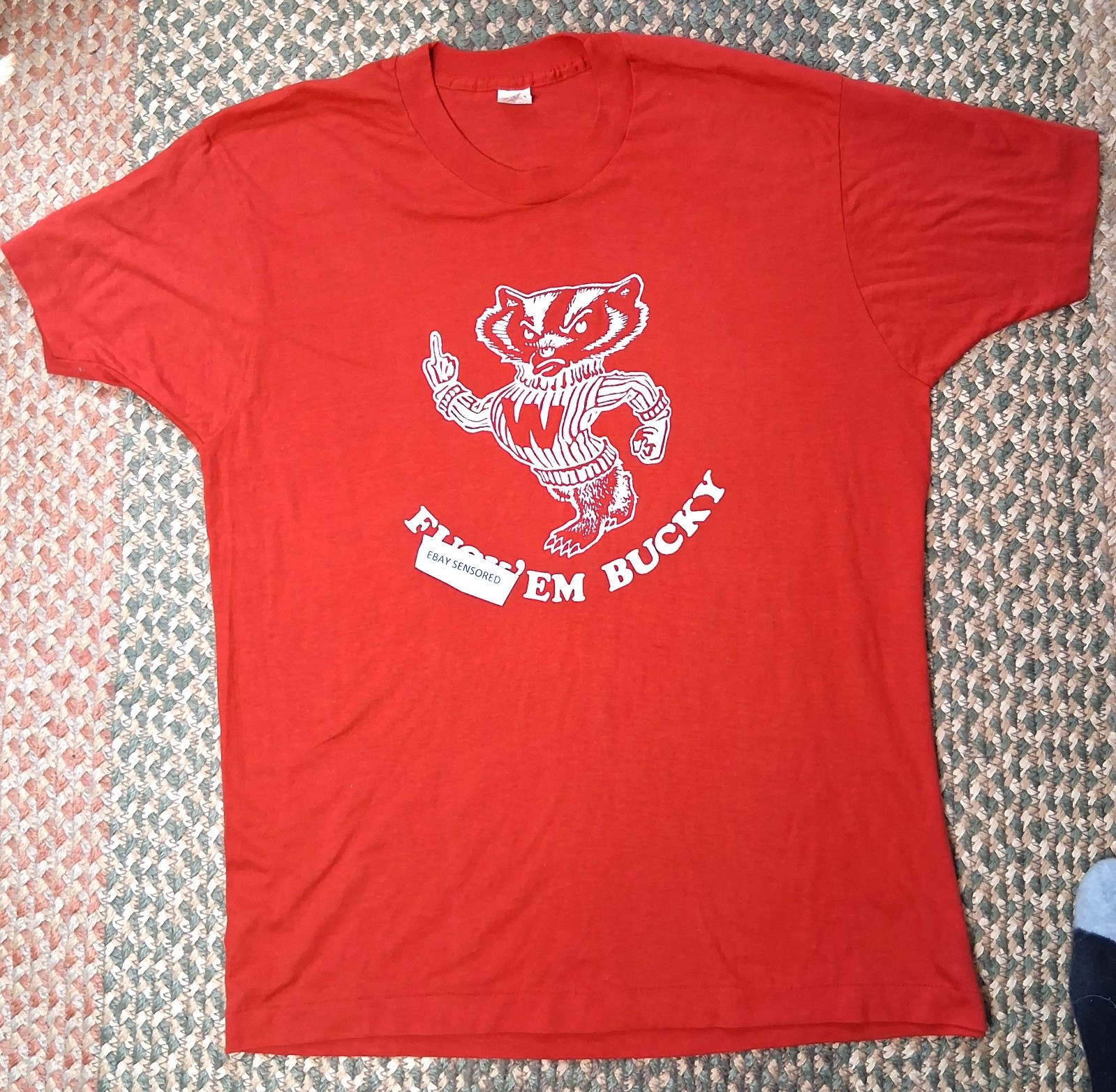 Vintage UW Madison Wisconsin Badger T-Shirt \'F*** Em Bucky\', RARE, 