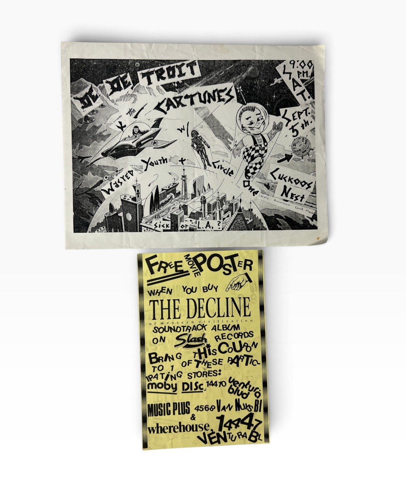 Punk Rock Dr Detroit Decline Promo Flyers
