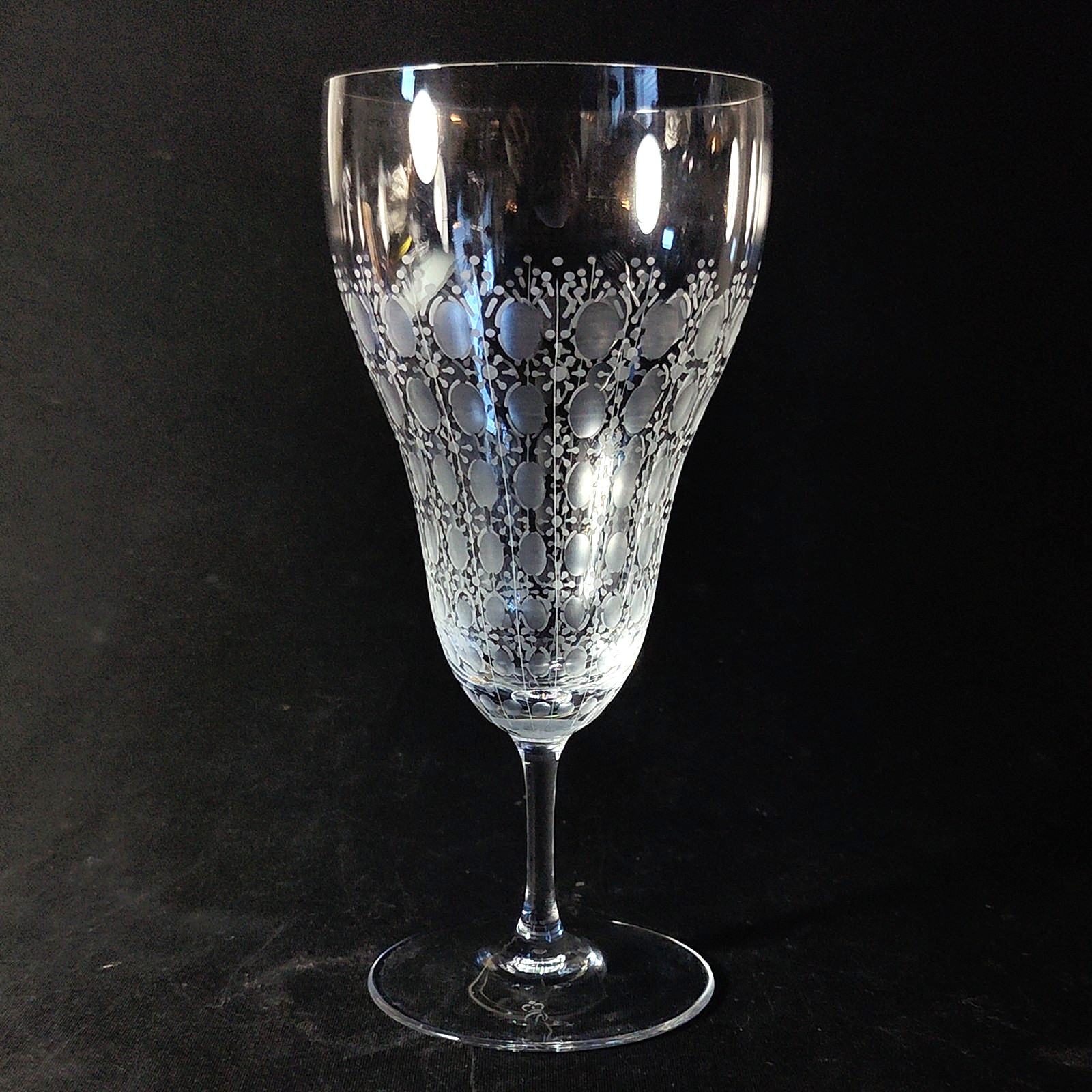 ROSENTHAL MOTIF WATER GLASS, Etched Blown Crystal, 7 5/8\