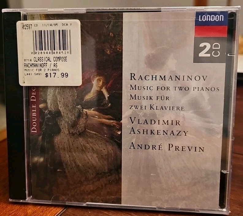 Rachmaninov Music for 2 Pianos Vladimir Ashkenazy Previn 2 CD NEW Rachmaninov Music for 2 Pianos Vladimir Ashkenazy Previn 2 CD NEW