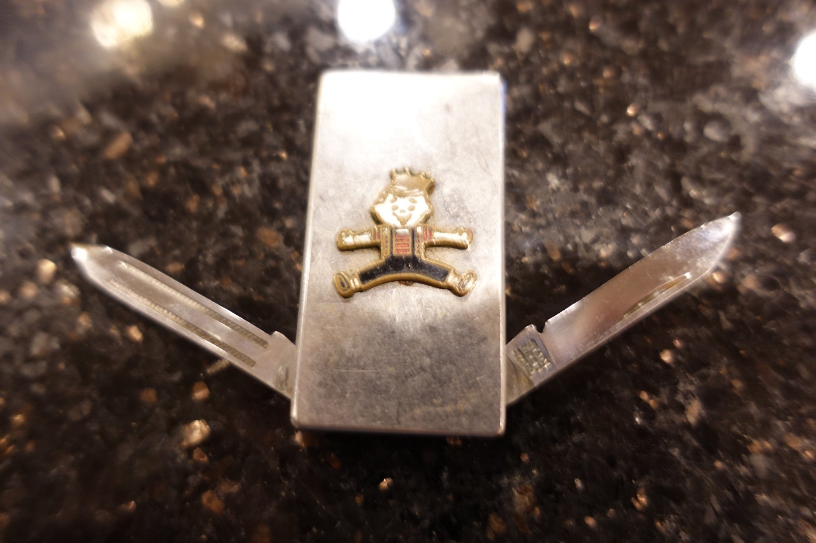 Rare Mattel Employee Award Gift Matty Mattel Mascot Pocket Knife Vintage   D10