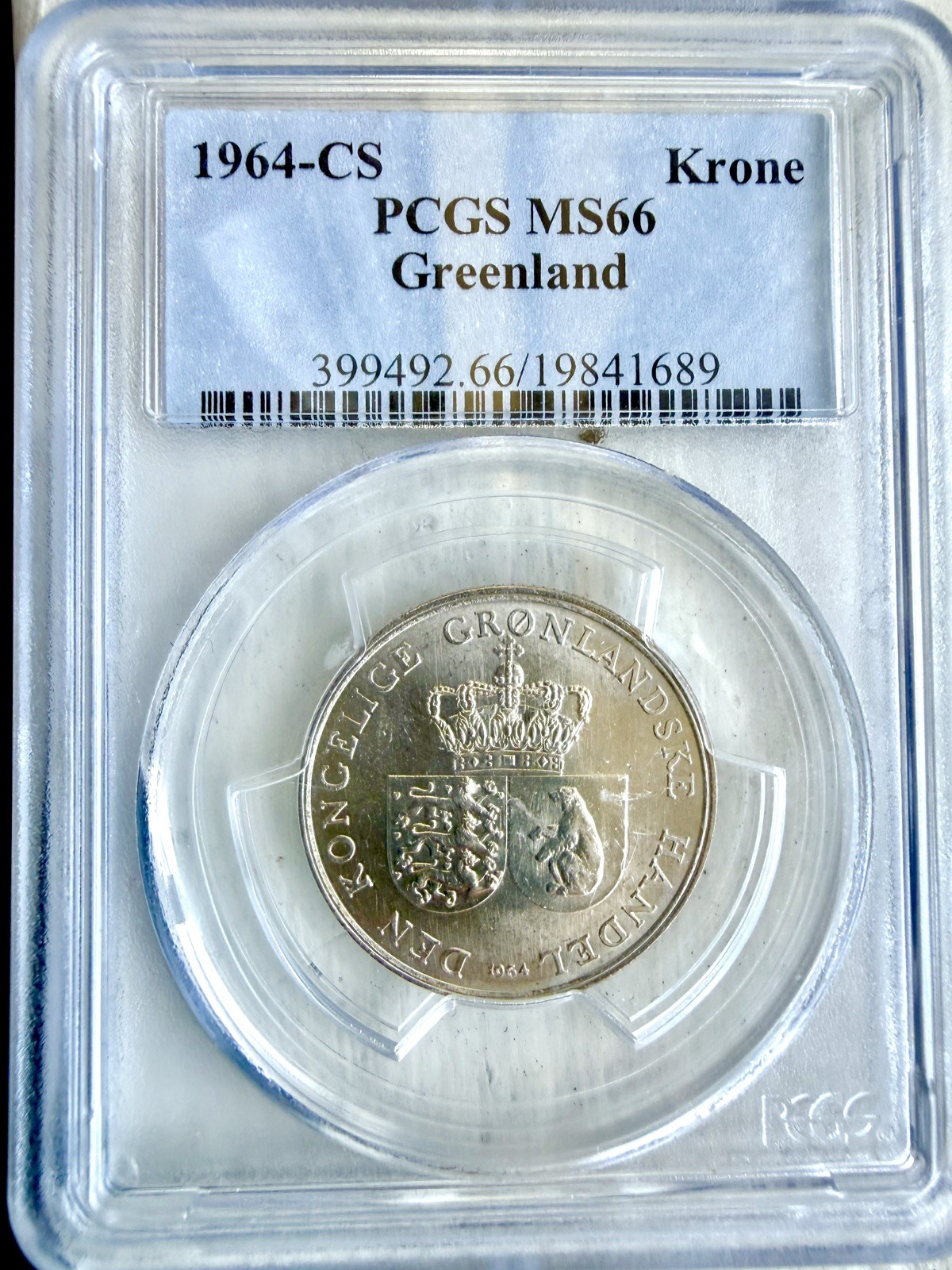 TOP POP Greenland 1 krone 1964 CS, PCGS MS66, 5/0 TOP POP Greenland 1 krone 1964 CS, PCGS MS66, 5/0