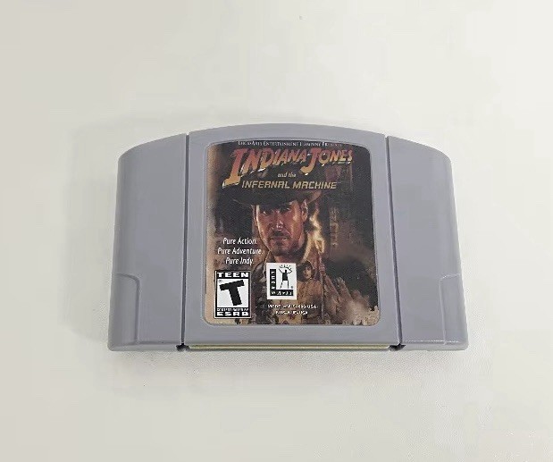 Indiana Jones Infernal Machine Nintendo 64 N64 Blockbuster Rental Cartridge 2000