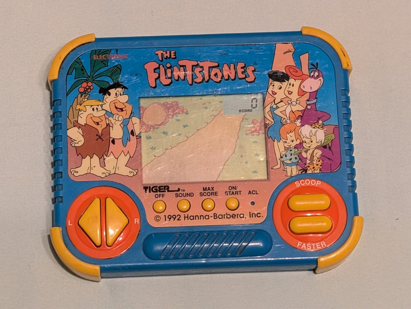 The Flintstones Tiger Electronics Handheld LCD Game Tested Works 1990