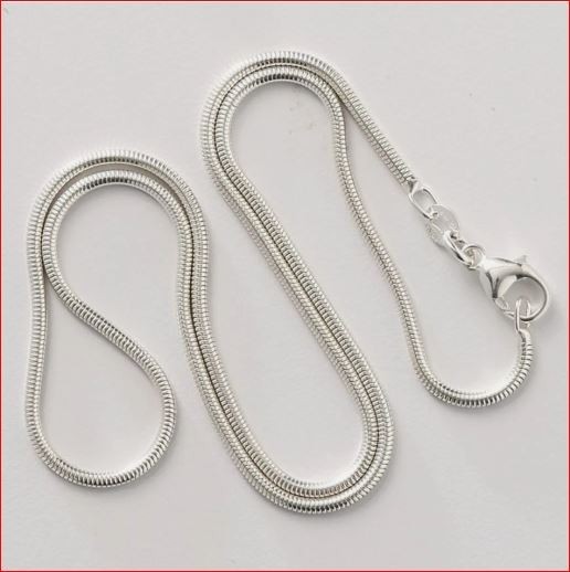 925 Sterling Silver Snake Chain Necklace .925 Italy All Sizes