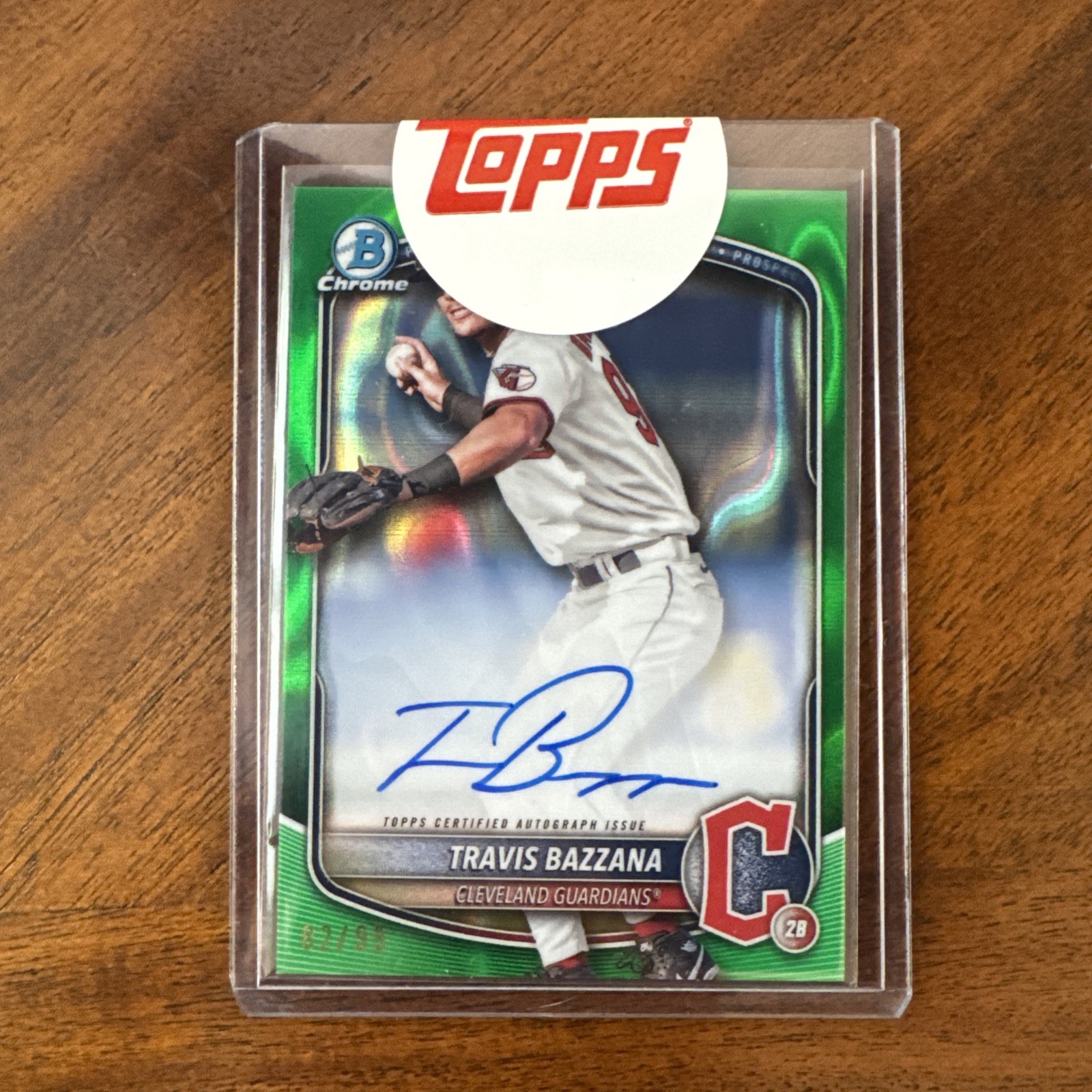 Topps 2024 Bowman Chrome Travis Bazzana Auto Green 82/99 CPA-TB Topps 2024 Bowman Chrome Travis Bazzana Auto Green 82/99 CPA-TB