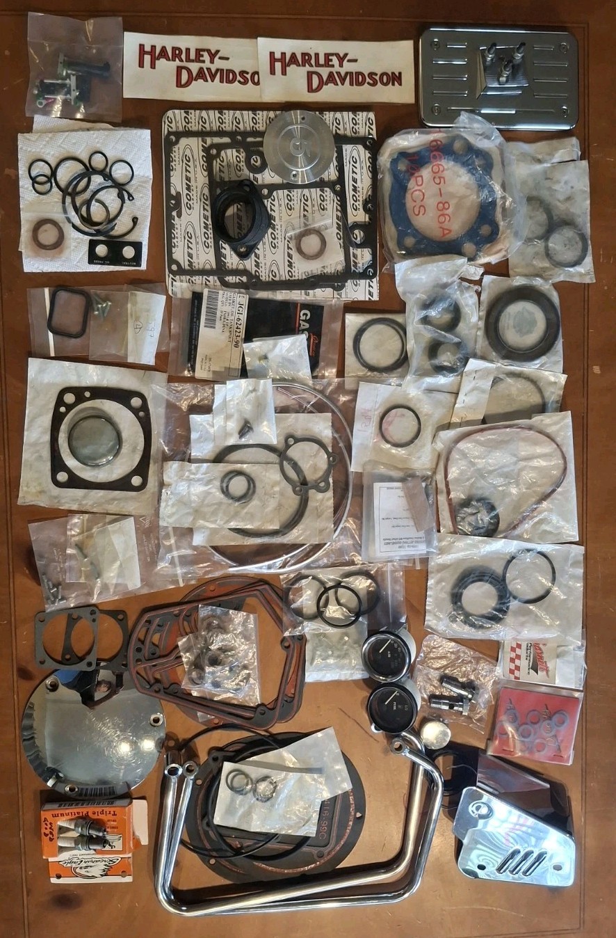 LARGE ASSORTED Harley Davidson PARTS LOT FITS EVO/SPORTSTER/TWIN CAM OEM +MORE