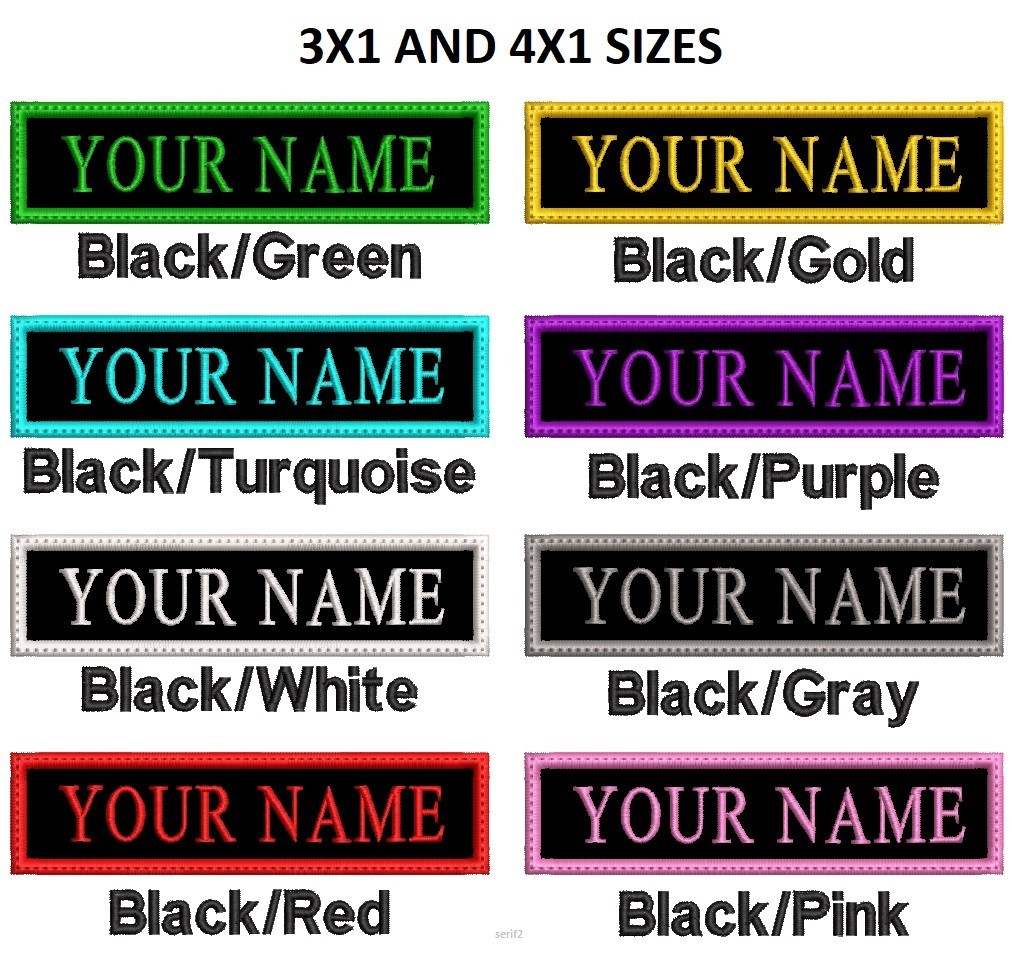 Custom Your Name Tag Embroidered Iron-on Patch DIY Applique Biker, serif2