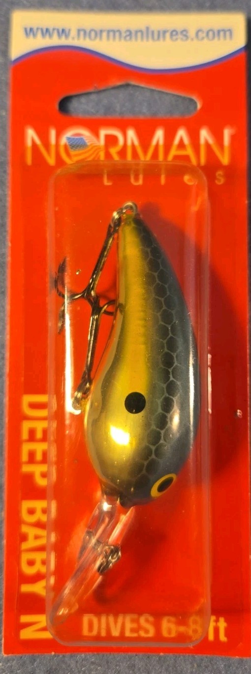 NOS *Pre-Pradco Norman Lures DEEP BABY N Made US 1/4 oz GDBN-269GSX GOLD SX SHAD