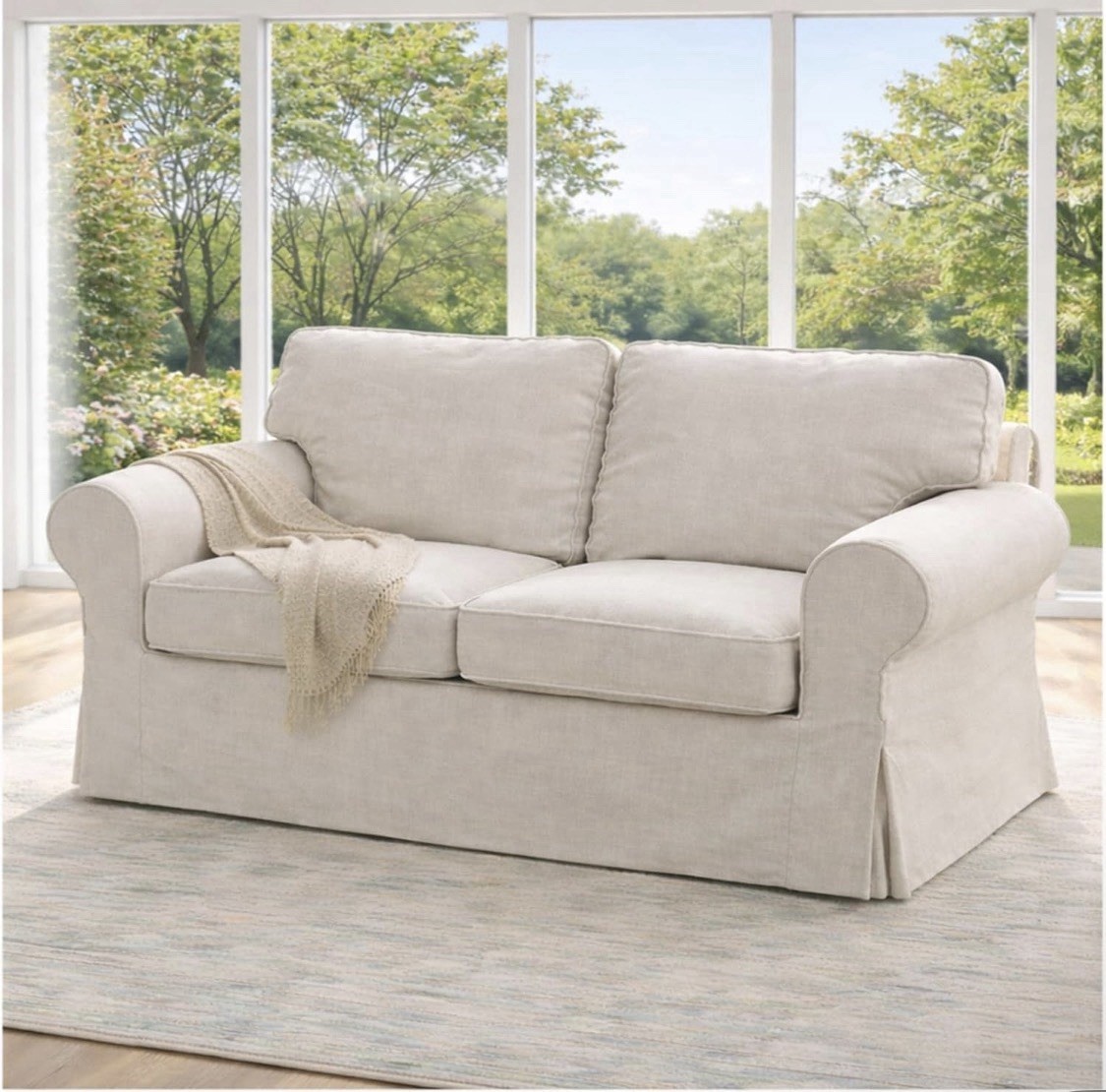 Heavy Duty Ektorp Loveseat Cover Compatible with IKEA 2 Seat Slipcover