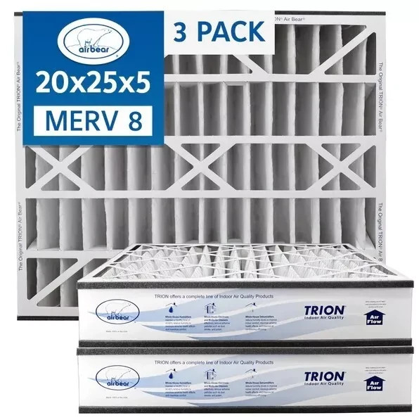 Trion Air Bear 255649-102 (3 Pack) Pleated Furnace Air Filter 20 Trion Air Bear 255649-102 (3 Pack) Pleated Furnace Air Filter 20