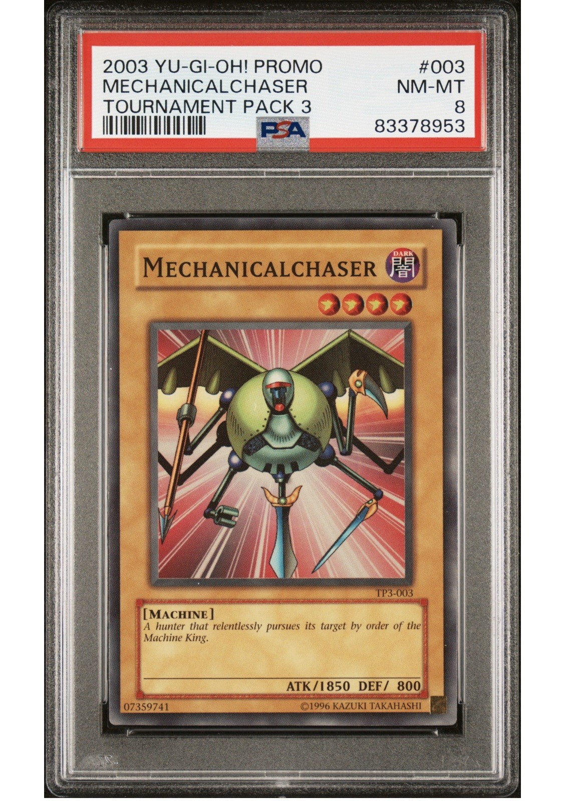 2003 Yu-Gi-Oh TP-3 Mechanicalchaser Tournament Pack 3 PSA 8  MINT