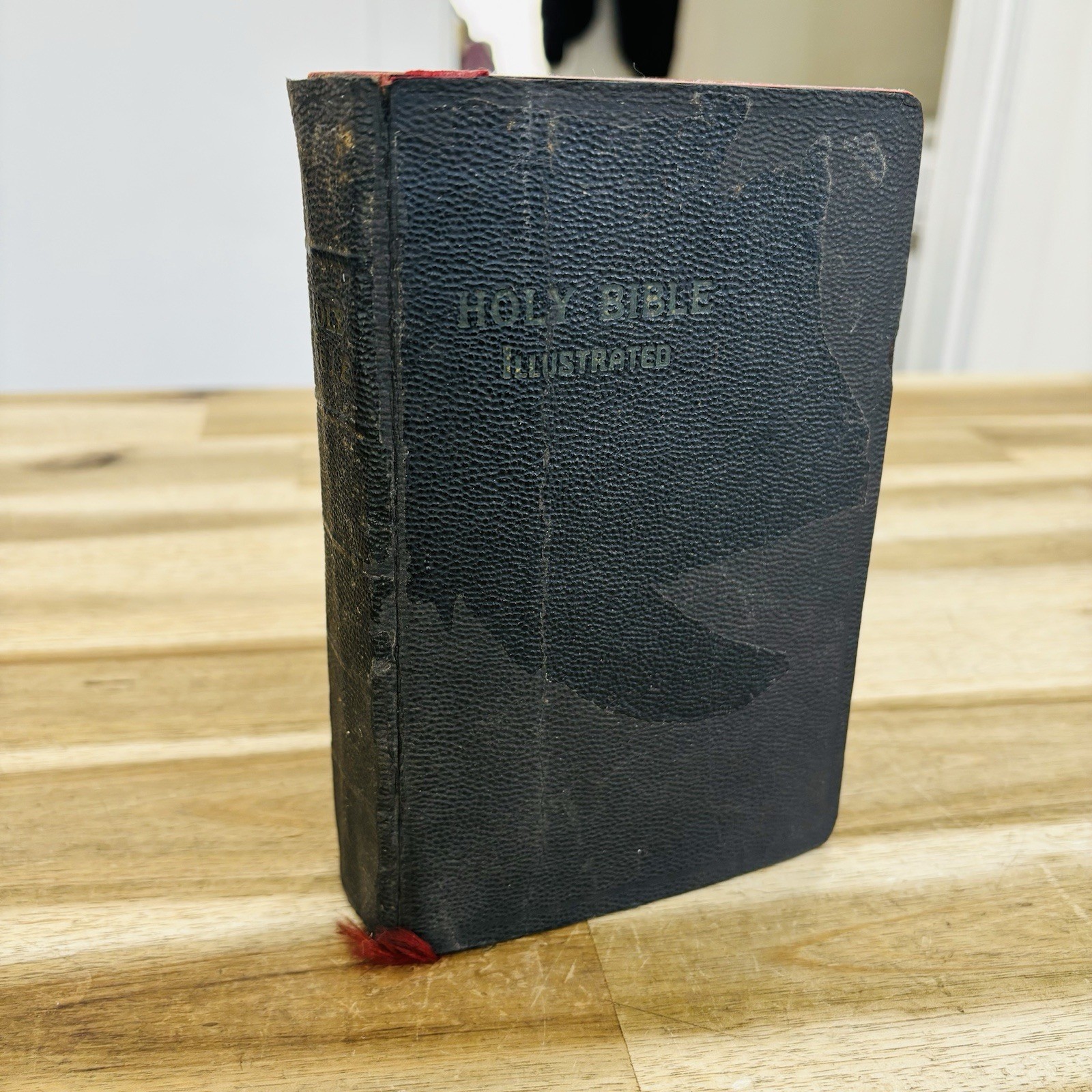 Vtg 1930s 40s Holy Bible Illustrated King James Version Self-Pronouncing Leather Vtg 1930s 40s Holy Bible Illustrated King James Version Self-Pronouncing Leather