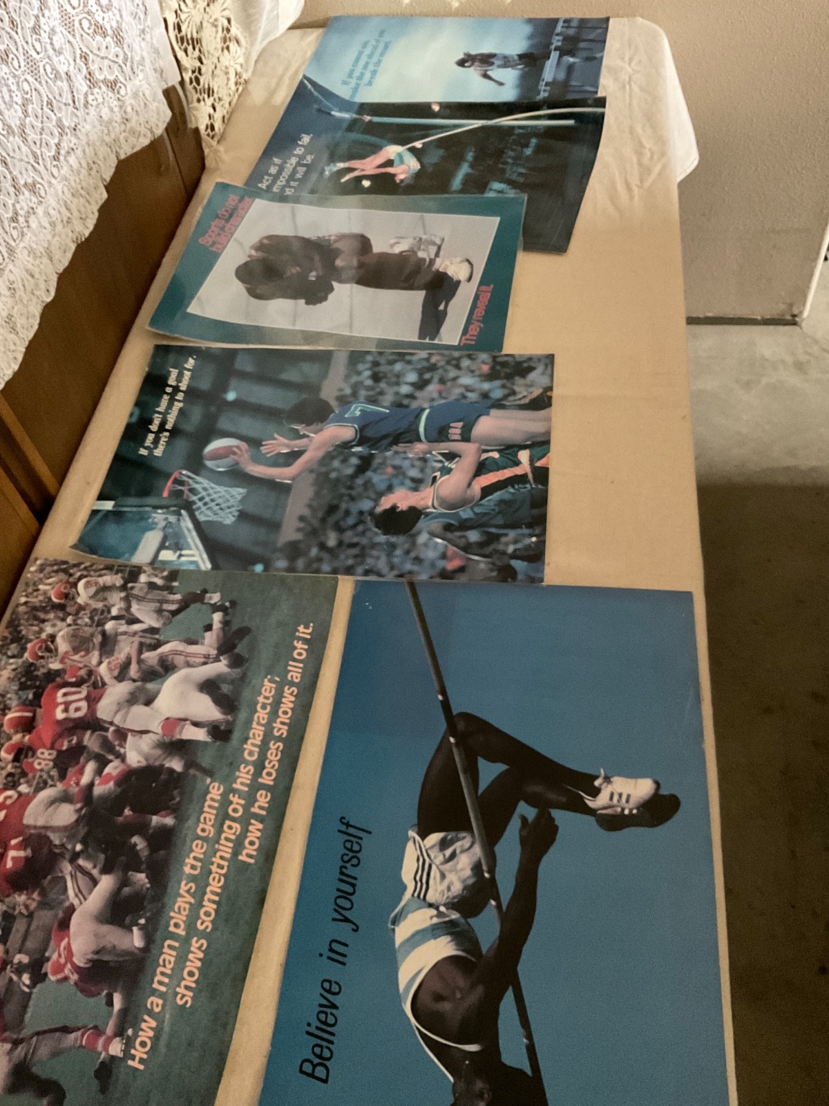 Vintage 1980s Argus Communications Sports Motivational Posters - LOT of 6 Poster
