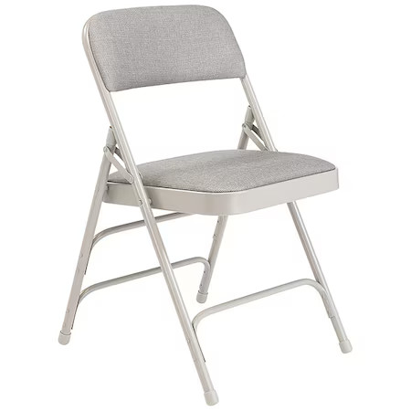 National Public Seating 2302 Folding Chair, Gray, 18-3/4 In., Pk4