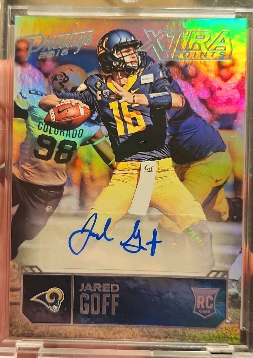 2016 Panini Prestige Rookie Signatures Jared Goff #39 Xtra Points Platinum /25