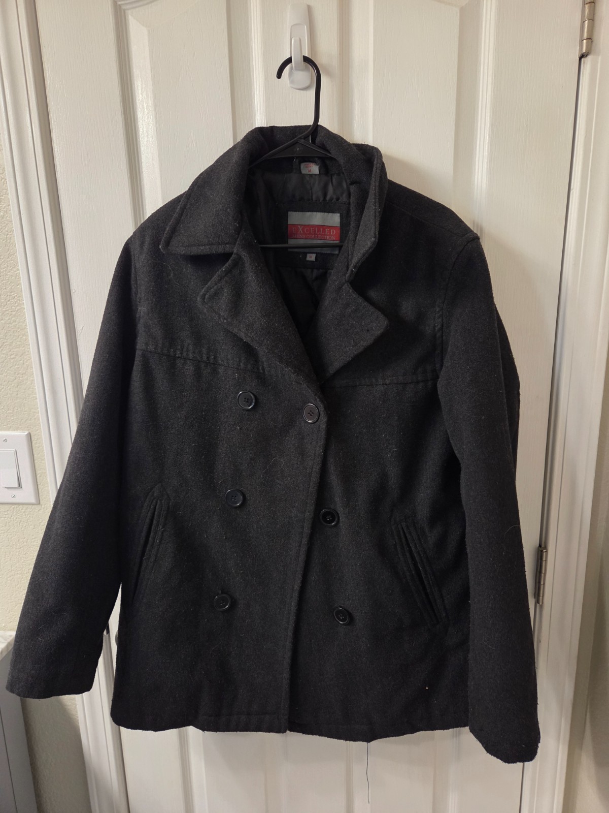 Excelled men\'s collection wool gray jacket Large vintage #S8 Excelled men\'s collection wool gray jacket Large vintage #S8