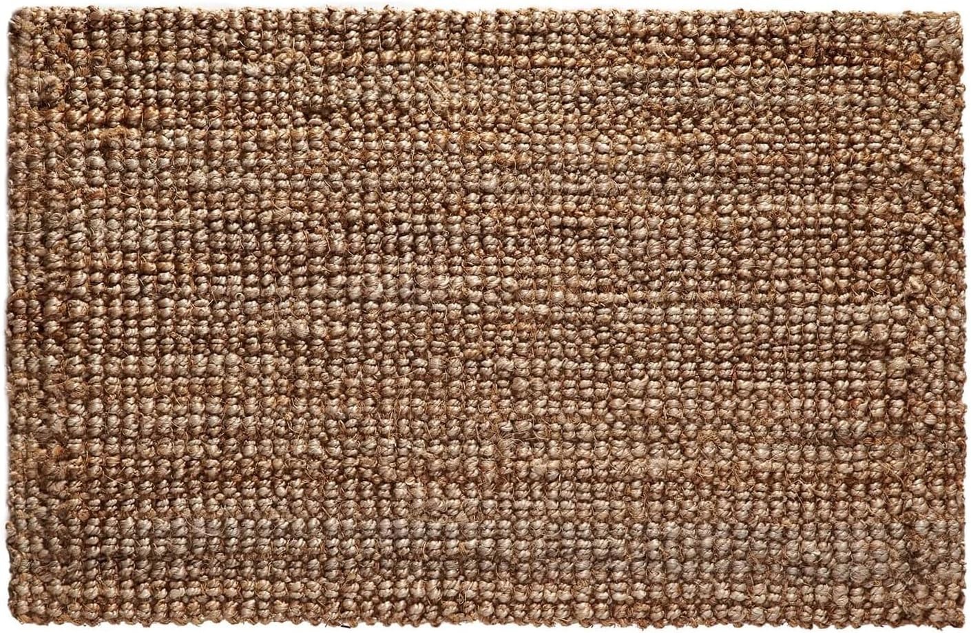 Handspun Jute Area Rug – Premium Handwoven Reversible Chunky Textured Natural