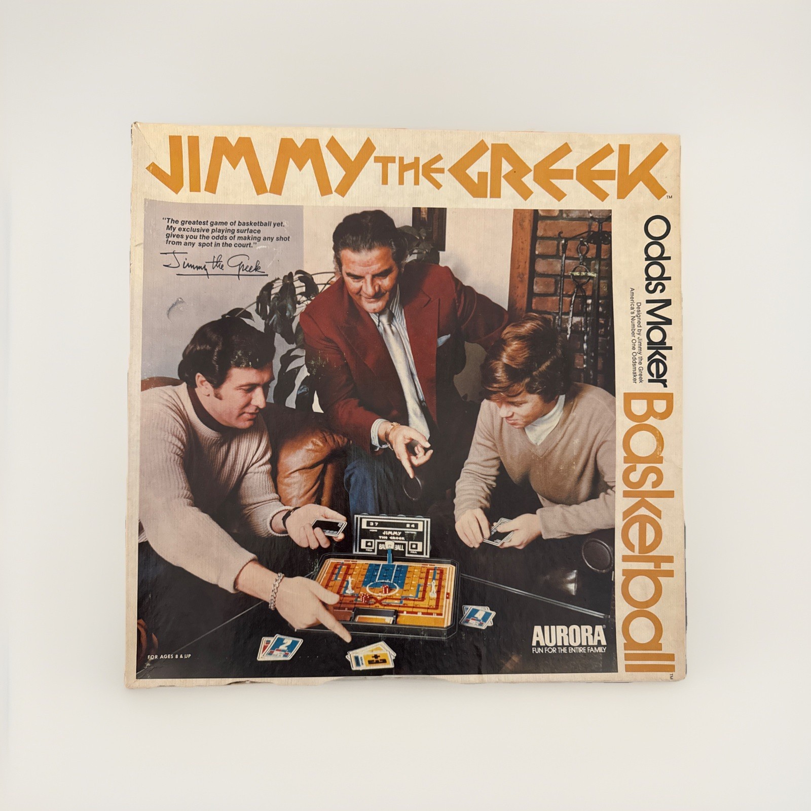 Vtg 1974 Aurora Jimmy The Greek Odds Maker Basketball Board Game 100% COMPLETE Vtg 1974 Aurora Jimmy The Greek Odds Maker Basketball Board Game 100% COMPLETE