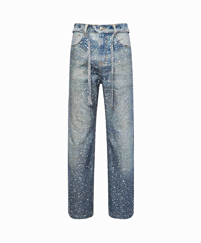 Birth Of Royal Child 20K Swarovski Diamond-Embellished Straight Leg Jean XXL 38 Birth Of Royal Child 20K Swarovski Diamond-Embellished Straight Leg Jean XXL 38