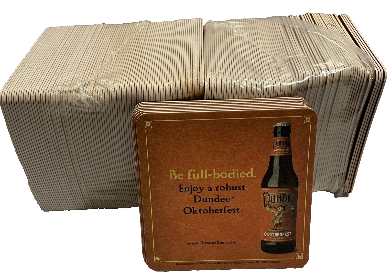 Lot of 100 - Dundee Oktoberfest Is Here  Beer Coaster - Open Box