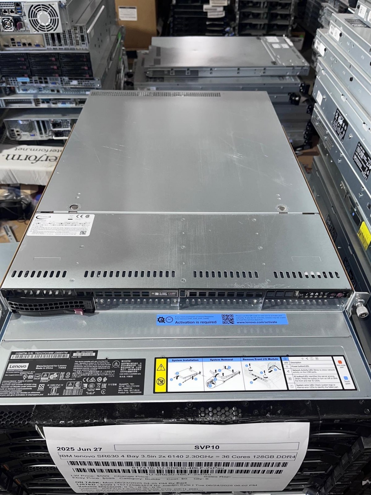 Supermicro 1U Server 5019C-WR X11SCW-F Xeon E-2174G 3.8Ghz 32GB RAM 1x M.2 NVME