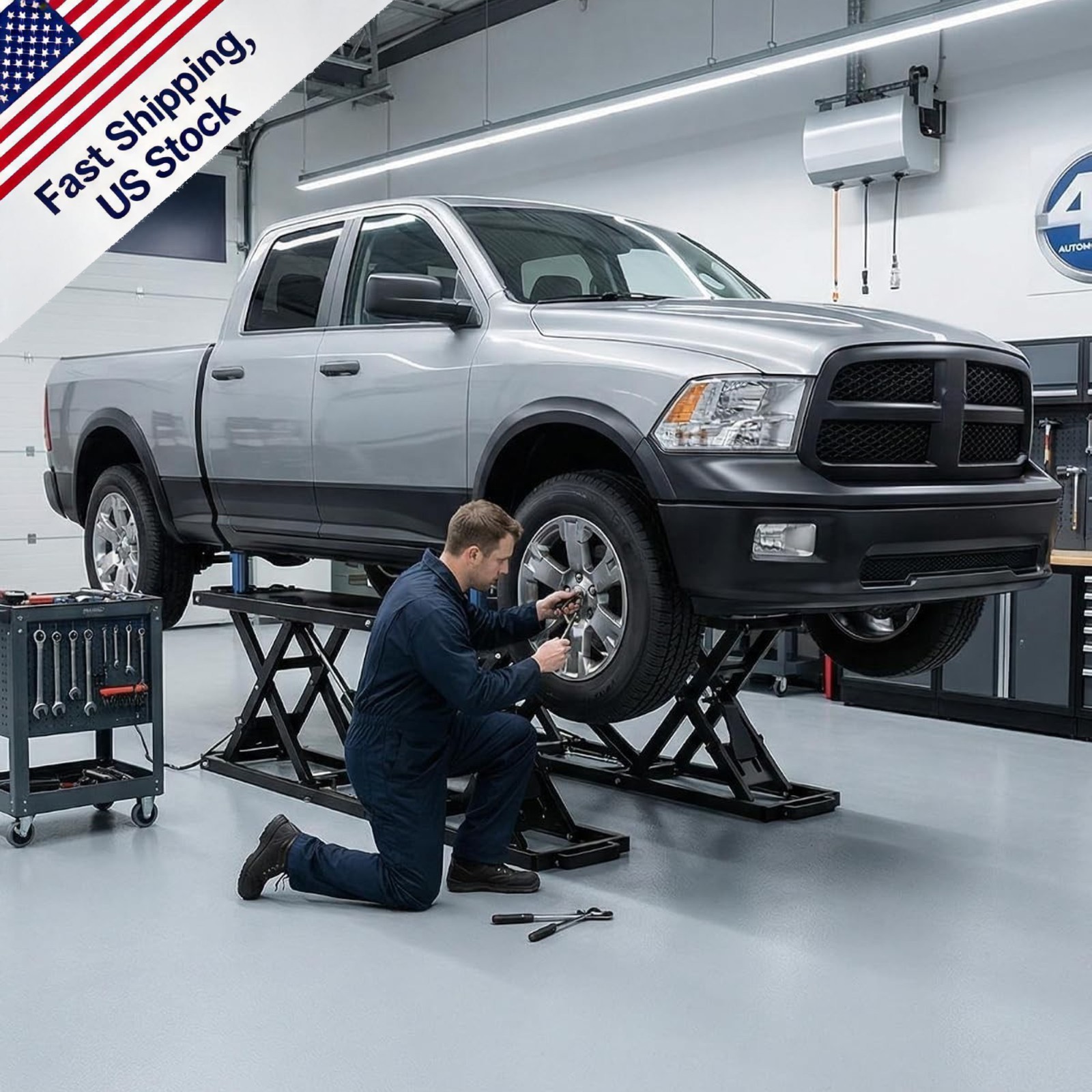 Superior Portable Car Lift 7000lb 28in Max Height Carbon Steel Build Car Lift