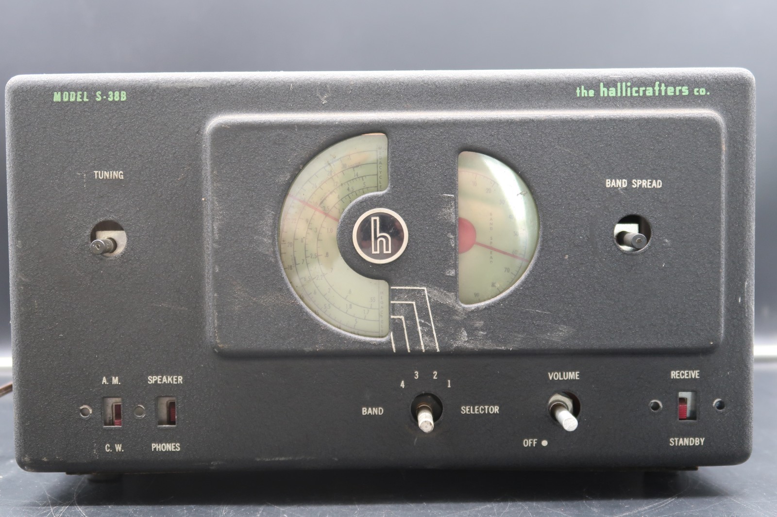 Vtg Hallicrafters S-38B Shortwave Tube Radio Receiver For Parts Repair As-Is