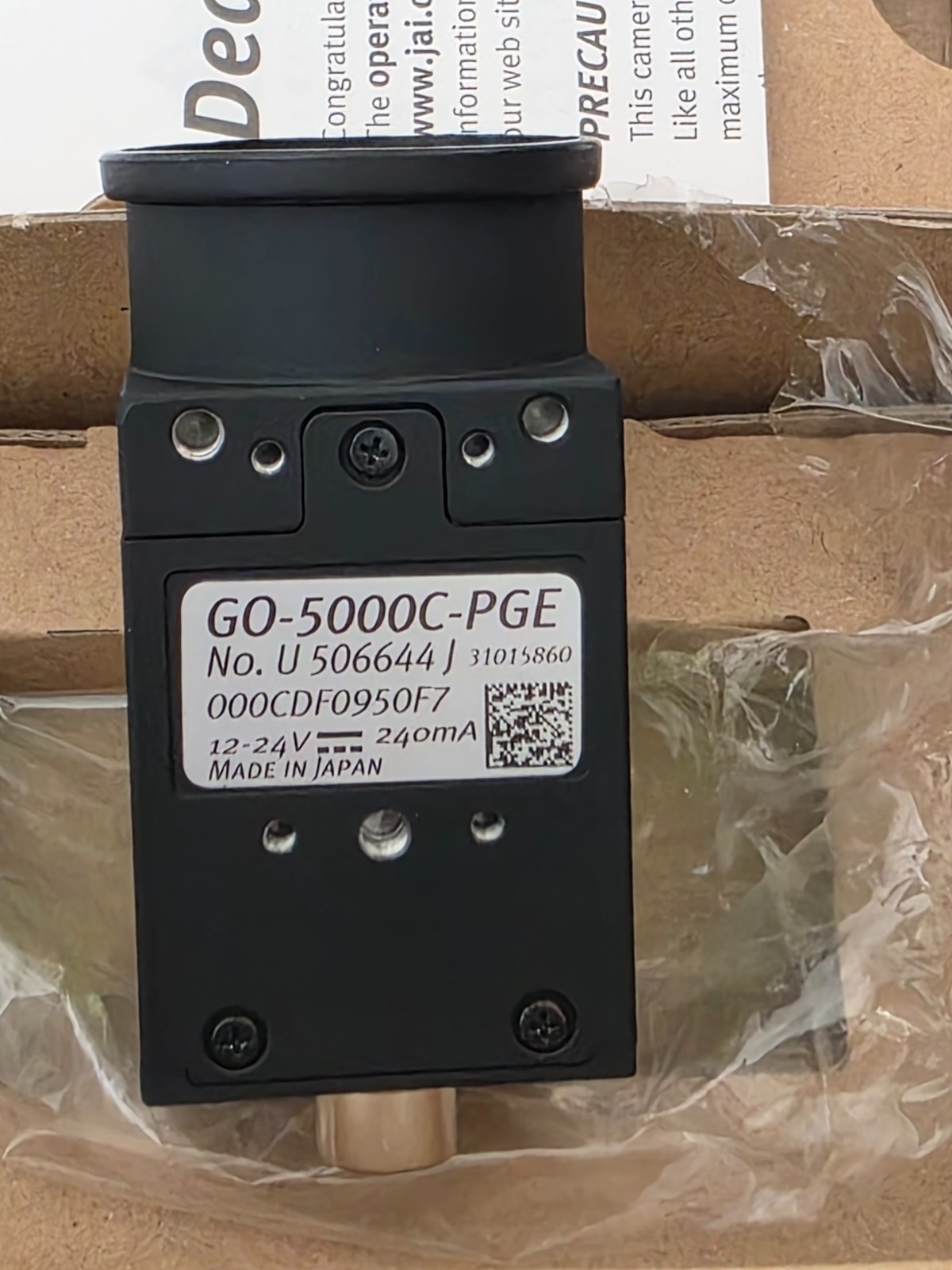 JAI GO-5000C-PGE 5MP CMOS GigE Vision Color Industrial Camera C-Mount JAI GO-5000C-PGE 5MP CMOS GigE Vision Color Industrial Camera C-Mount