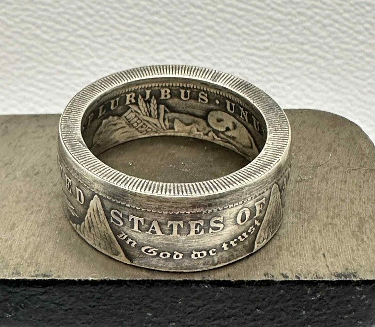 Morgan Silver Dollar Coin Ring - Sizes 8-15