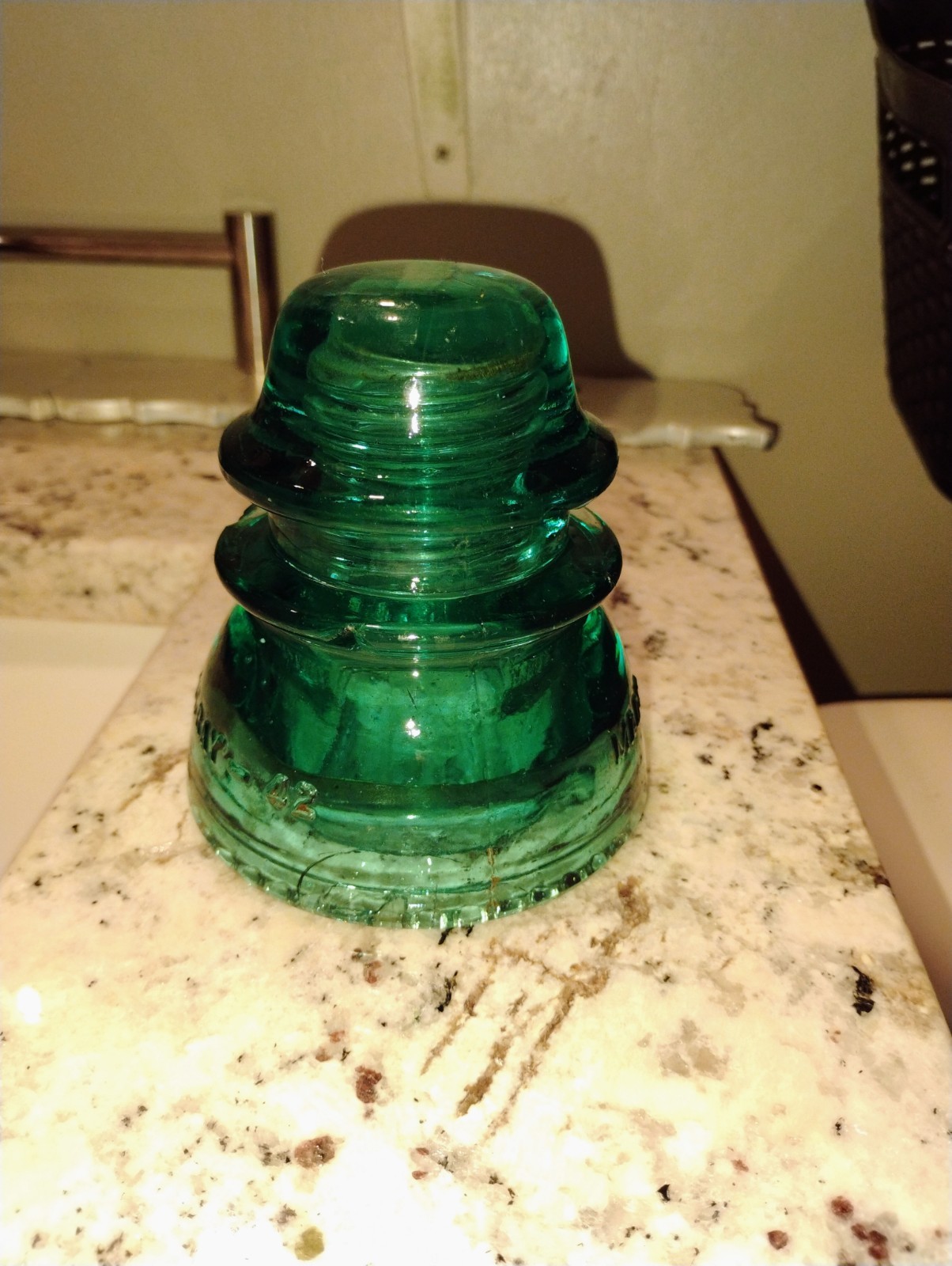 Vintage Hemingray 42 Glass Insulator Aqua Teal Green Made In USA Vintage Hemingray 42 Glass Insulator Aqua Teal Green Made In USA
