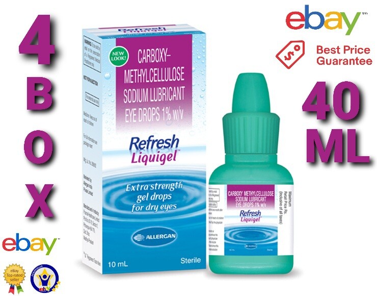 REFRESH LIQUIGEL USA OFFICIAL 4 pack 40ml  Lubricant Eye Gel Fresh
