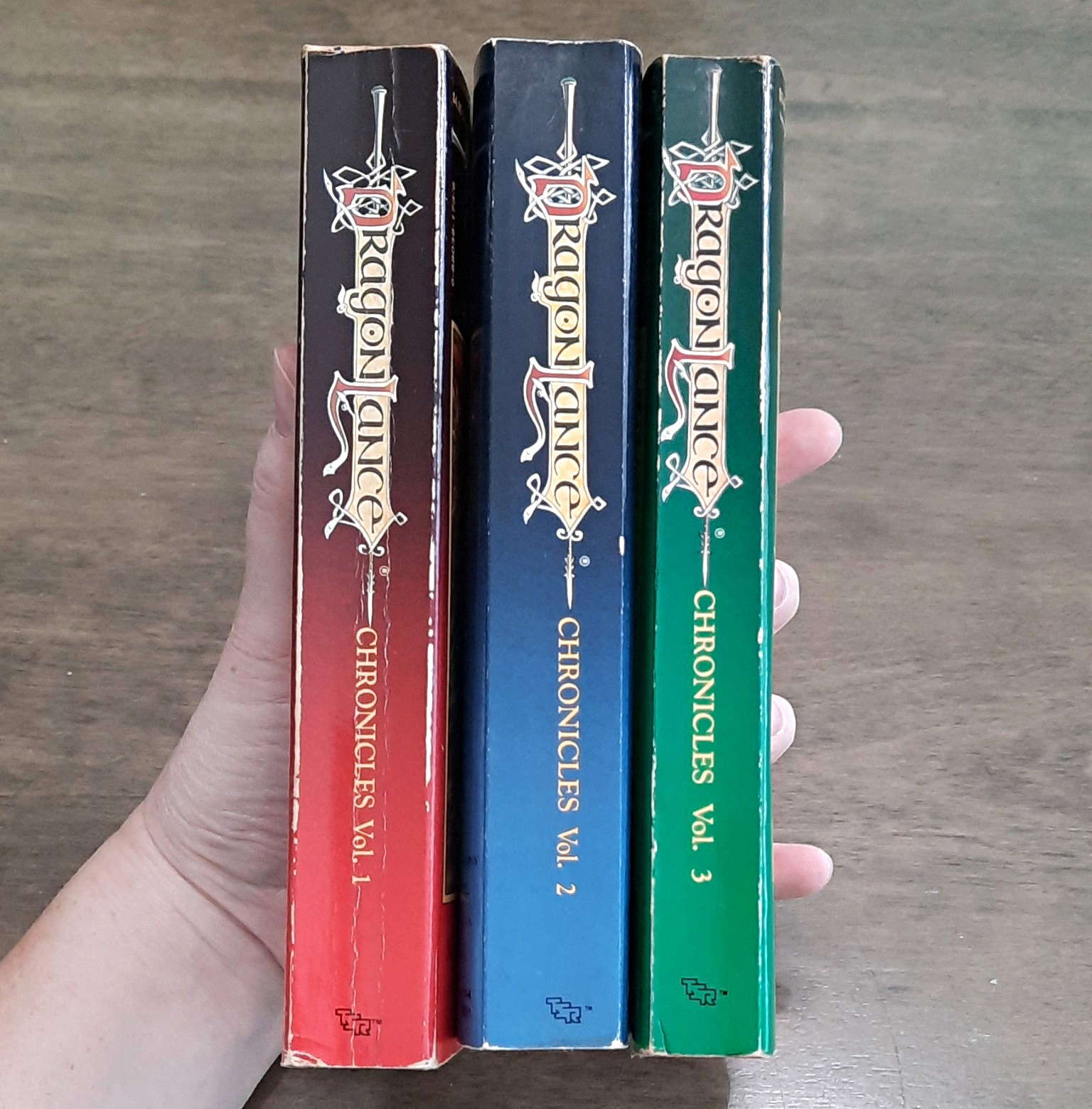 Dragonlance Chronicles Vol 1-3 PB Lot TSR 1984 Illust 9th, 16th, & 19th Print Dragonlance Chronicles Vol 1-3 PB Lot TSR 1984 Illust 9th, 16th, & 19th Print