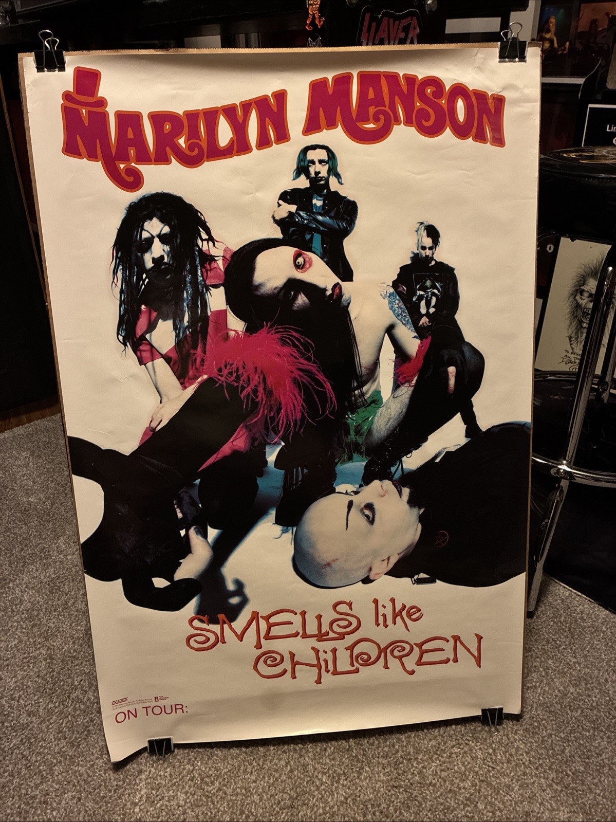 Marilyn Manson - Smells Like Children Tour Promo Poster Circa 1995 Unused & Rare
