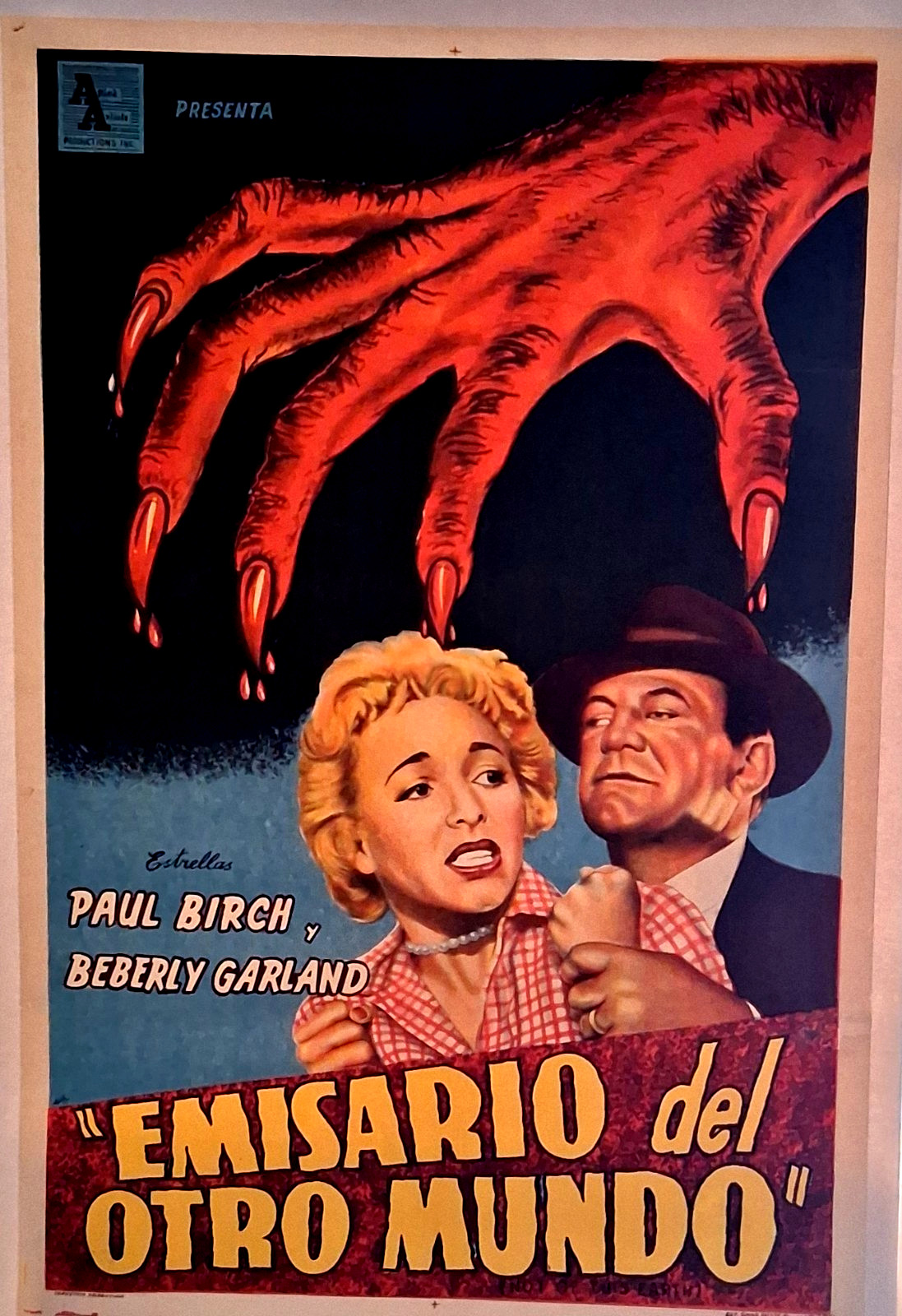 1957 Not of This Earth Original Movie Poster Linen 29x43 Horror Scifi B Garland