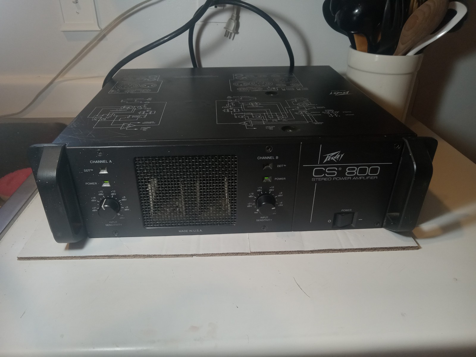 AS IS - Peavey CS-800X Rack Mount Stereo Power Amplifier XLR Banana Jacks