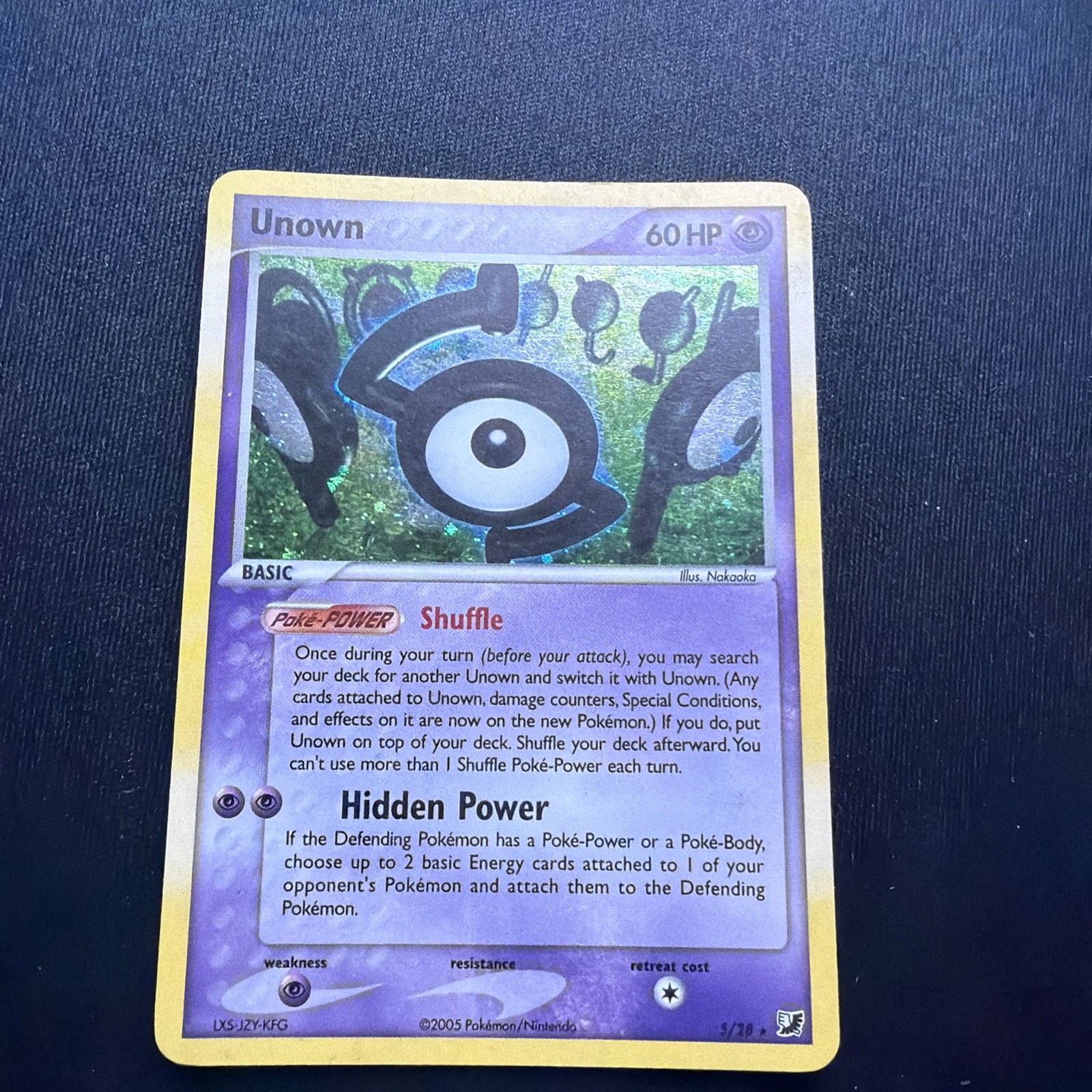 Unown 5/28 Unseen Forces Holo LP