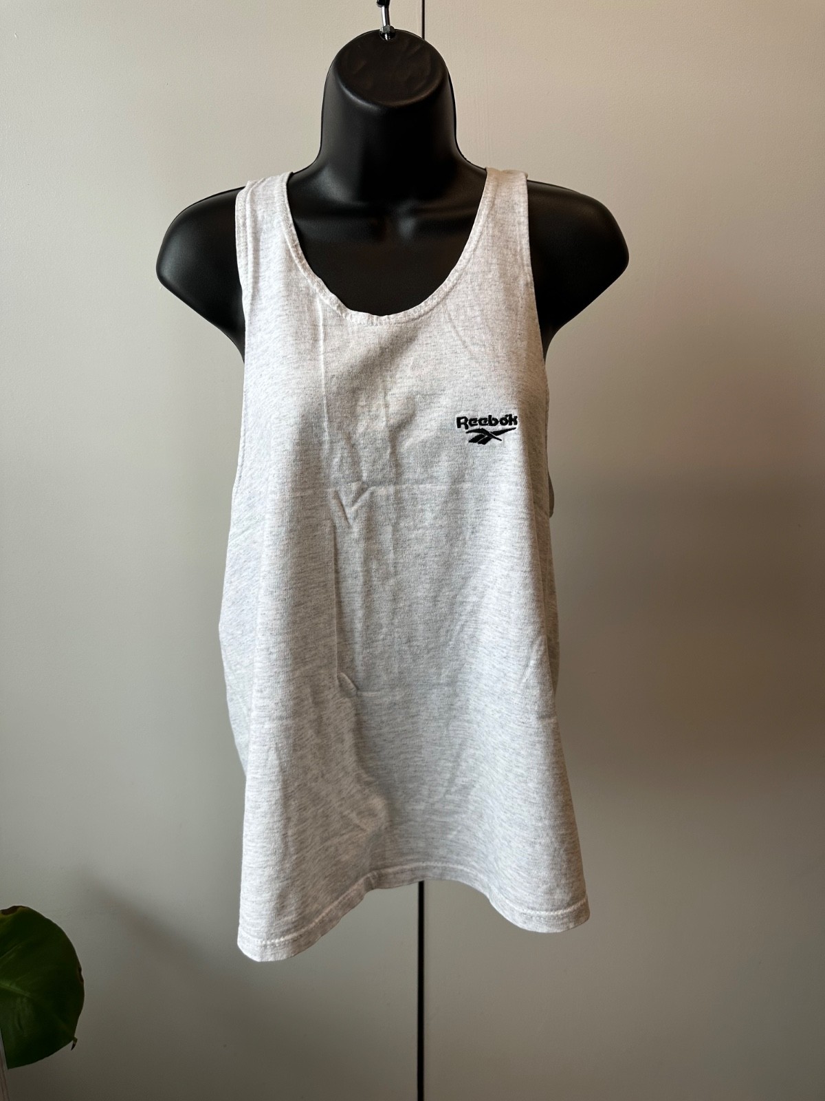 VTG 90\'s Reebok Preseason Men\'s Heather Tank Logo Work out Muscle Shirt Size L