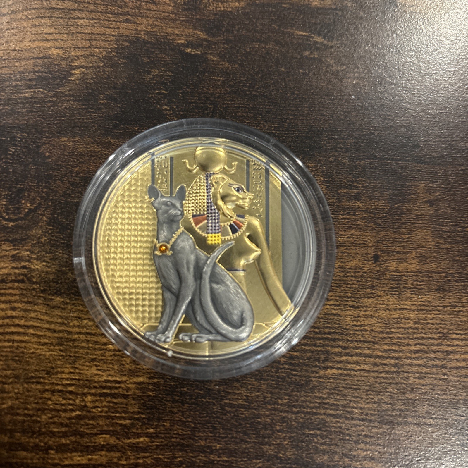 2023 Niue $5 Lady Flame Sekhmet Gilded .999 Silver 62.2g Coin /500 Swarovski 